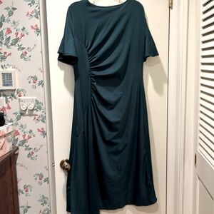 Ruched waist midi length dress